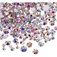 3456 Piezas de Cristales AB de Uña Diamantes de Imitación de Arte de Uña Cuentas Redondas Gemas Planas Piedras de Uñas…